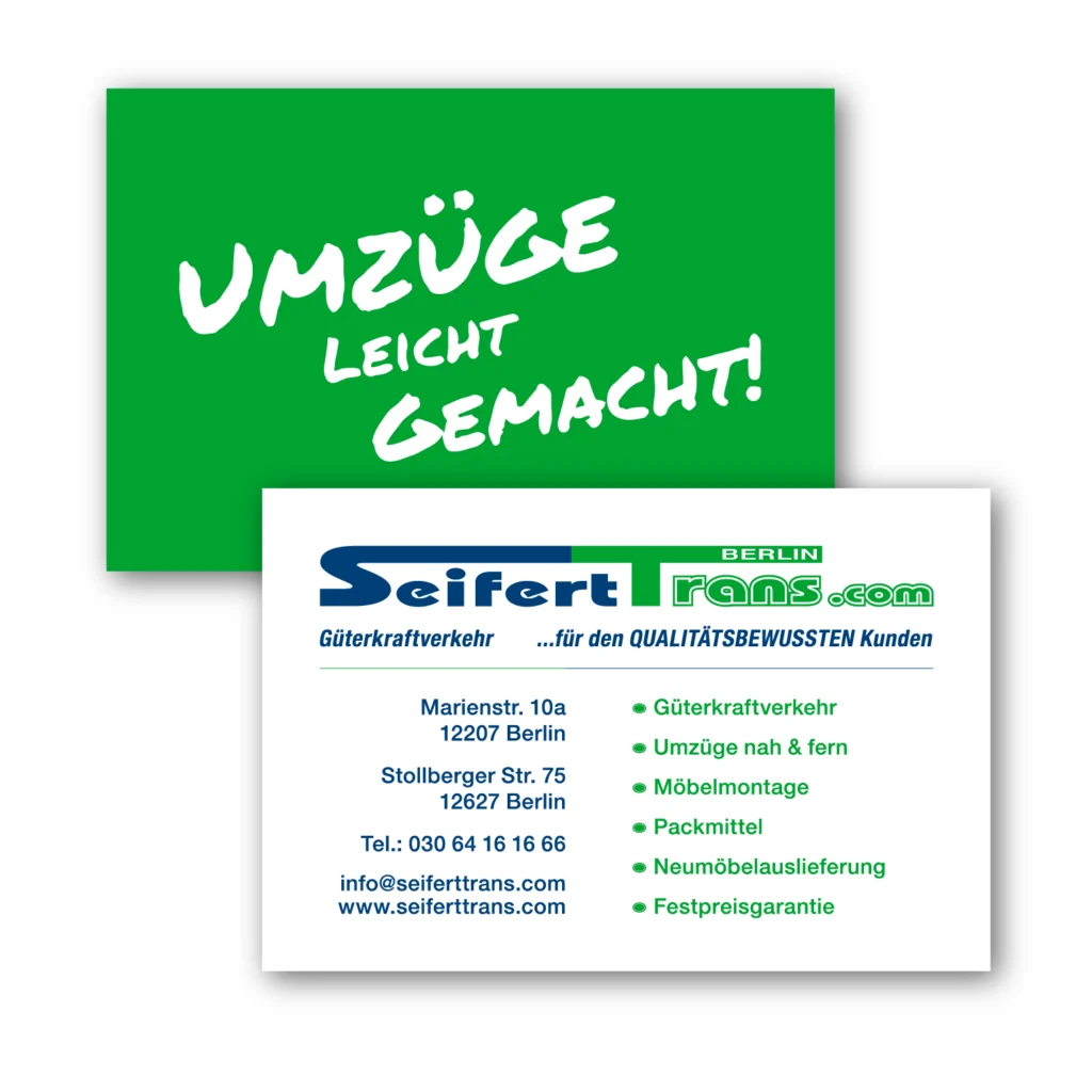 Visitenkarte Seifert Trans